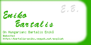 eniko bartalis business card