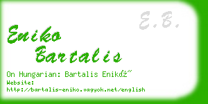 eniko bartalis business card